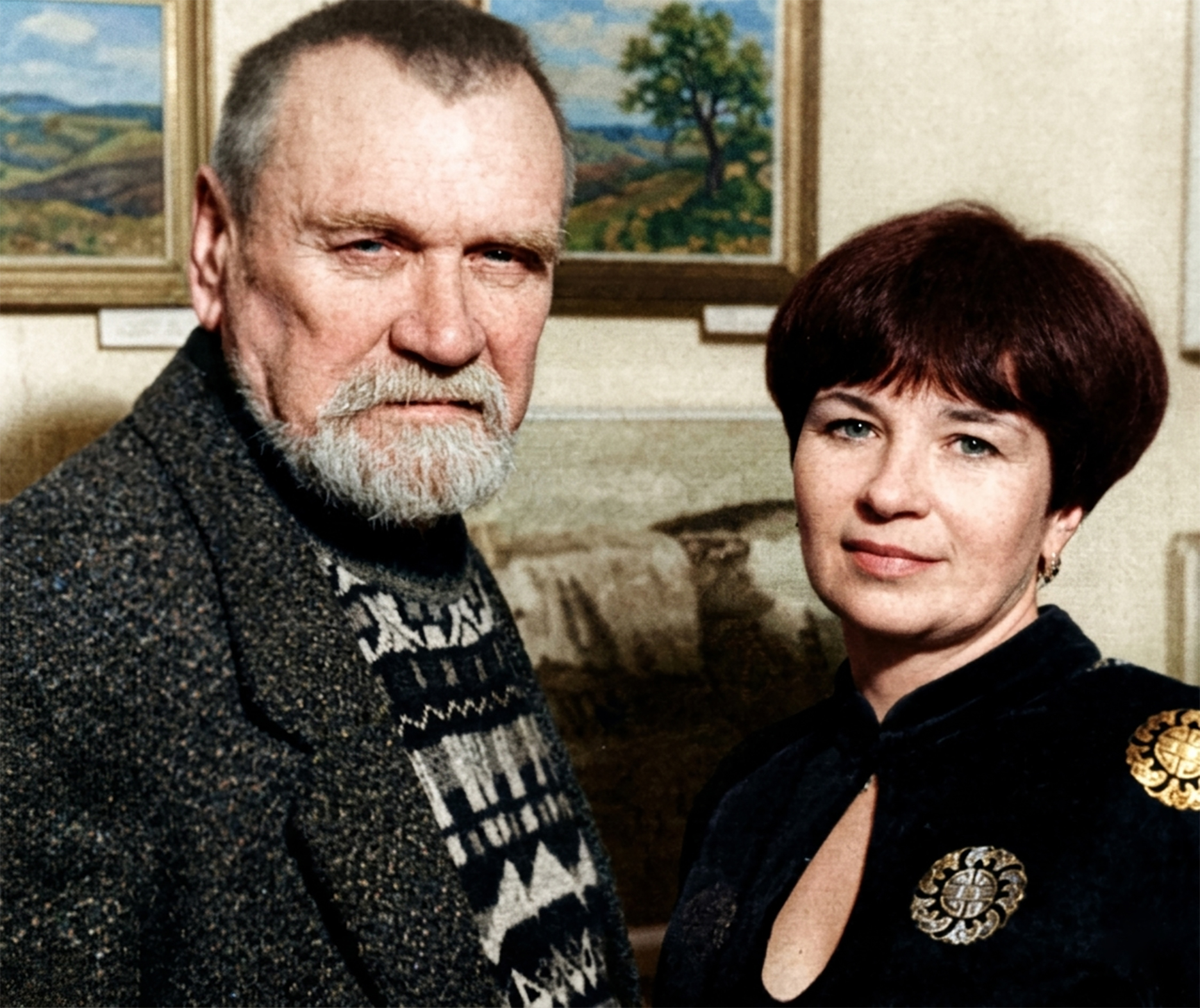 Адольф Лоза со своей дочерью - Натальей Лозой