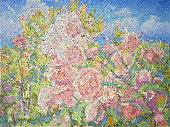 Картина Рози, художник Павлюк Галина