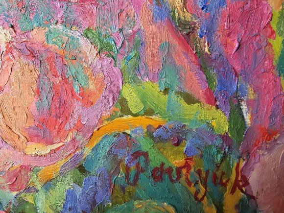 Painting Roses, artist Pavlyuk Galina