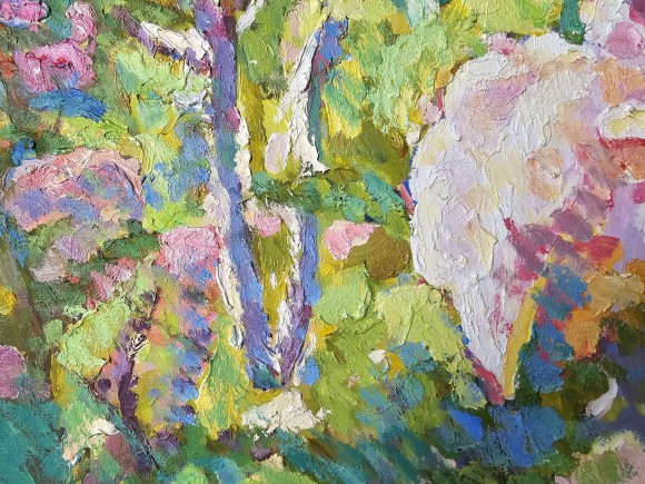 Painting Roses, artist Pavlyuk Galina