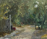 Картина На Дачі. Етюд, художник Микола Шелюто Картина На Дачі. Етюд, художник Микола Шелюто