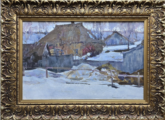 Картина Зима, художник Костянтин Ломикін