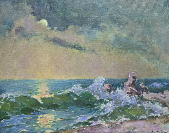 Картина Морской прибой, художник Эммануил Каминский