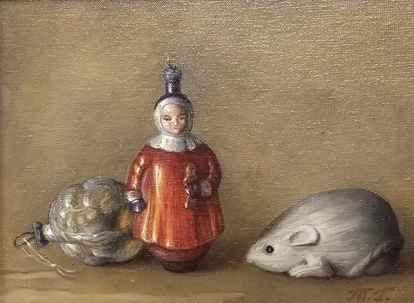 Картина Ёлочные игрушки, художник  Татьяна Гончаренко - продано