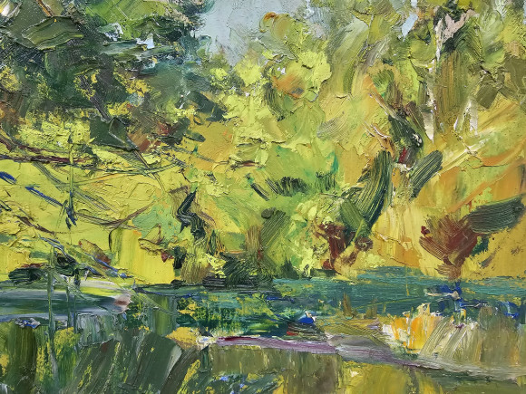 Картина На рыбалке, художник Валентин Тишецкий