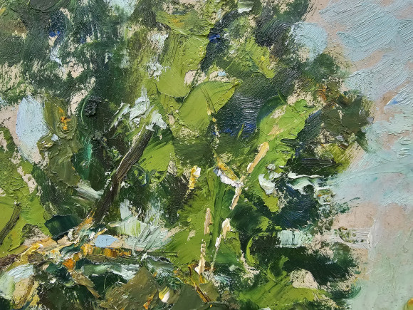 Картина На рыбалке, художник Валентин Тишецкий