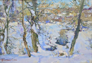 Картина Серебряный ручей, художник Валентин Тишецкий Картина Серебряный ручей, художник Валентин Тишецкий