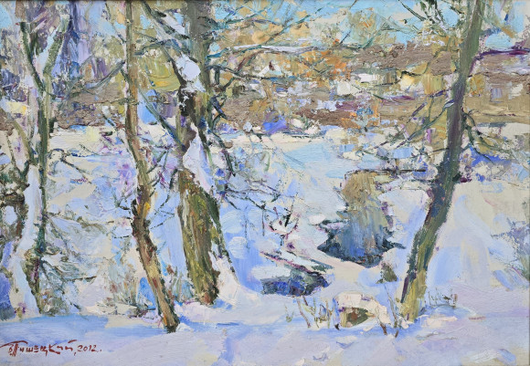 Картина Серебряный ручей, художник Валентин Тишецкий