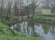 Картина Пруд, художник Тит Дворников - продано Картина Пруд, художник Тит Дворников - продано