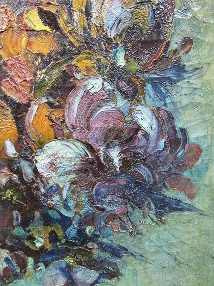 Картина Композиция с цветами, художник Леонид Гештофф - продано