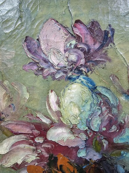 Картина Композиция с цветами, художник Леонид Гештофф - продано