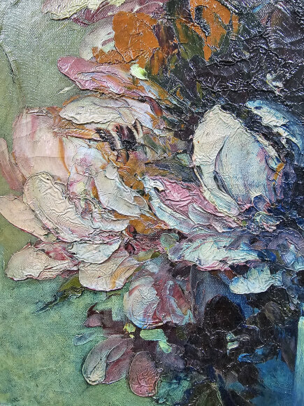 Картина Композиция с цветами, художник Леонид Гештофф - продано