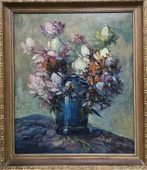 Картина Композиция с цветами, художник Леонид Гештофф - продано