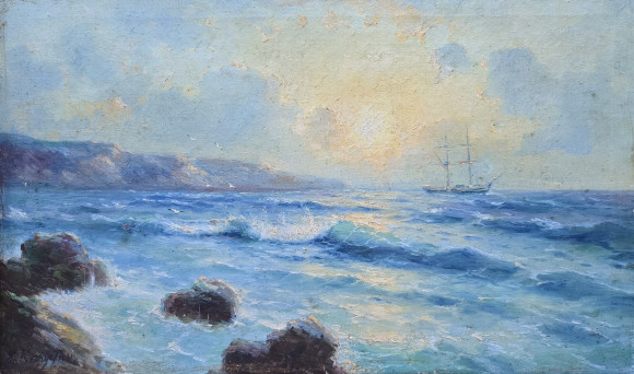 Картина Морской пейзаж, художник Григорий Капустин - продано