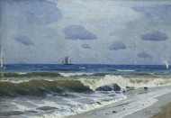 Картина Морской пейзаж, художник Герасим Головков - продано Картина Морской пейзаж, художник Герасим Головков - продано