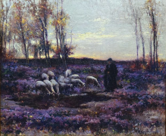 Картина Пейзаж с овцами, художник Михаил (Мишель) Корочанский - продано