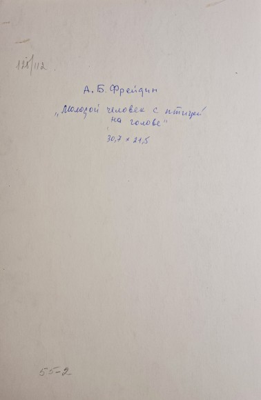 Картина Молодий чоловік із птахом на голові, художник Олександр Фрейдін