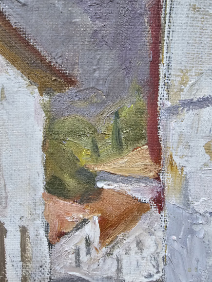 Картина Пейзаж с кипарисом, художник Орест Слешинский - продано