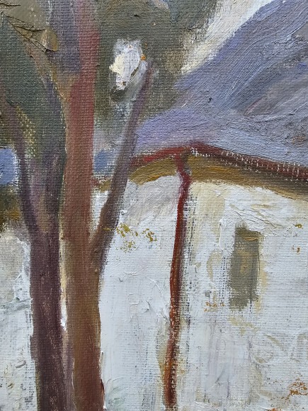 Картина Пейзаж с кипарисом, художник Орест Слешинский - продано