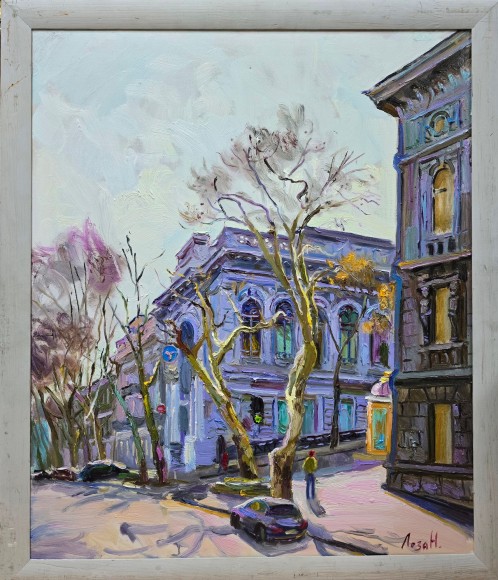 Painting March on Greek Street, artist Loza Natalia