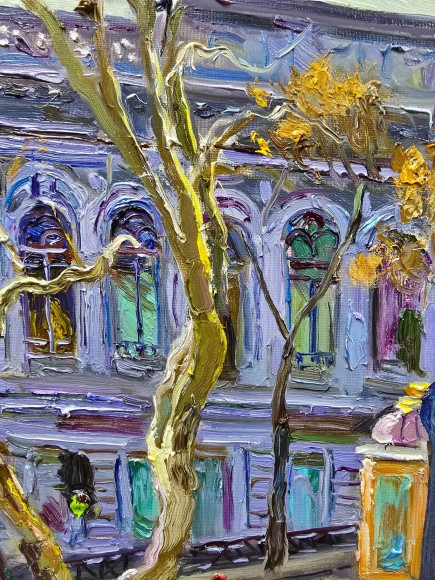 Painting March on Greek Street, artist Loza Natalia