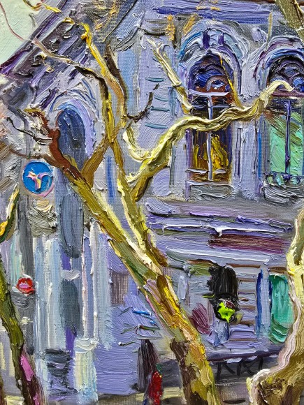 Painting March on Greek Street, artist Loza Natalia