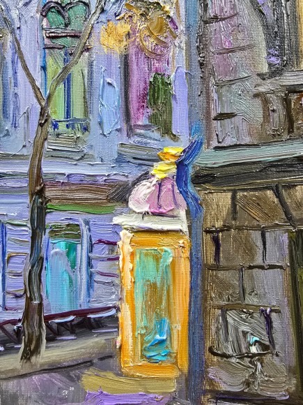 Painting March on Greek Street, artist Loza Natalia