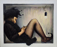 Картина Арлекин в тёмном, художник Сергей Аккерманец - продано Картина Арлекин в тёмном, художник Сергей Аккерманец - продано