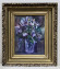 Painting Flowers in a blue vase, artist Veniamin Babajan
