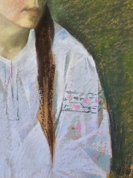 Картина Дівчинка у вінку, художник Костянтин Ломикін