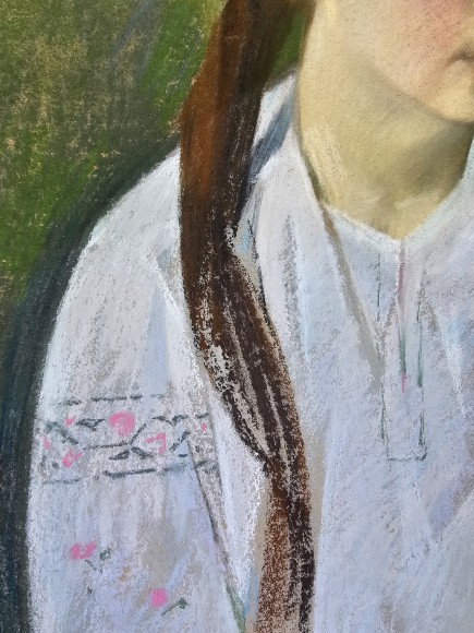 Картина Дівчинка у вінку, художник Костянтин Ломикін