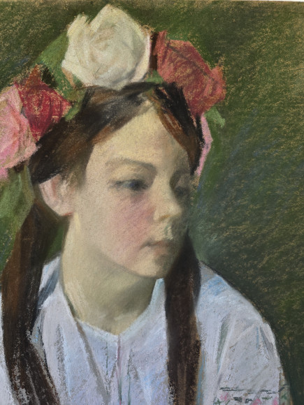 Картина Дівчинка у вінку, художник Костянтин Ломикін