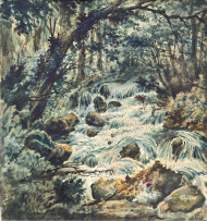 Painting Waterfall, artist Valentin Feldman - sold Painting Waterfall, artist Valentin Feldman - sold