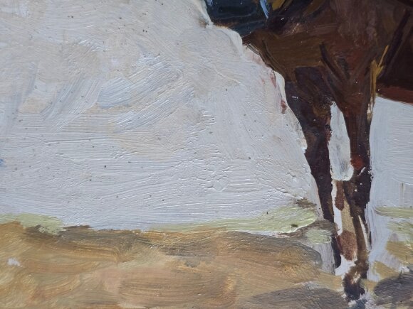 Картина Лошадка с телегой, художник Григорий Крижевский