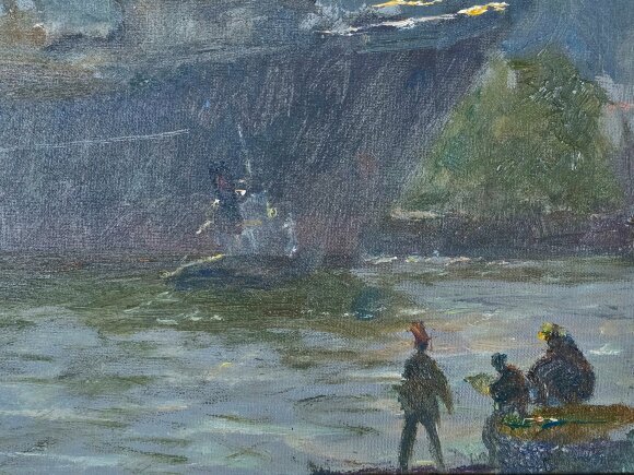 Картина У Порту, художник Альбін Гавдзинський