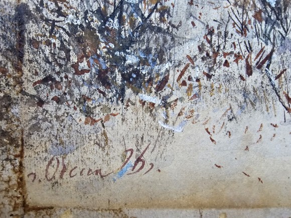 Painting Landscape with Horse, artist Gennady Ladyzhensky - sold