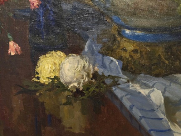 Картина Натюрморт із квітами та виноградом, Художник Костянтин Ломикін