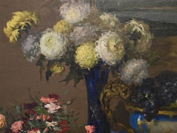 Картина Натюрморт із квітами та виноградом, Художник Костянтин Ломикін