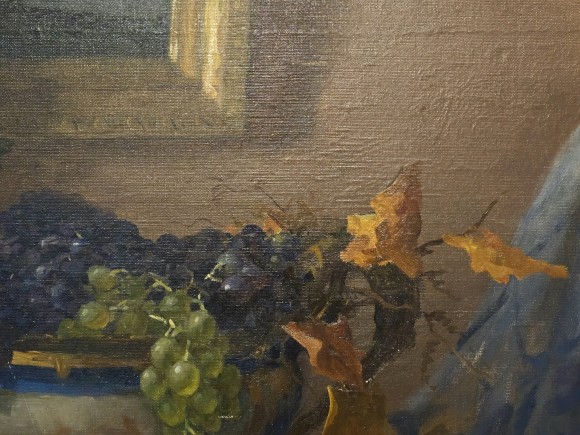 Картина Натюрморт із квітами та виноградом, Художник Костянтин Ломикін