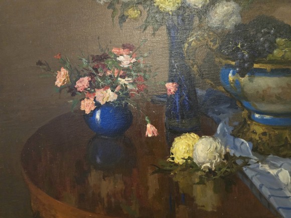 Картина Натюрморт із квітами та виноградом, Художник Костянтин Ломикін