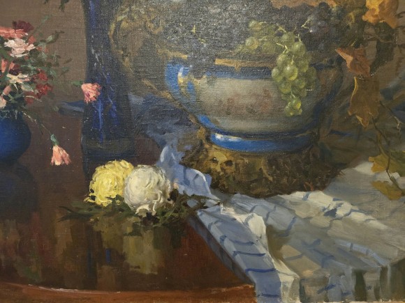 Картина Натюрморт із квітами та виноградом, Художник Костянтин Ломикін