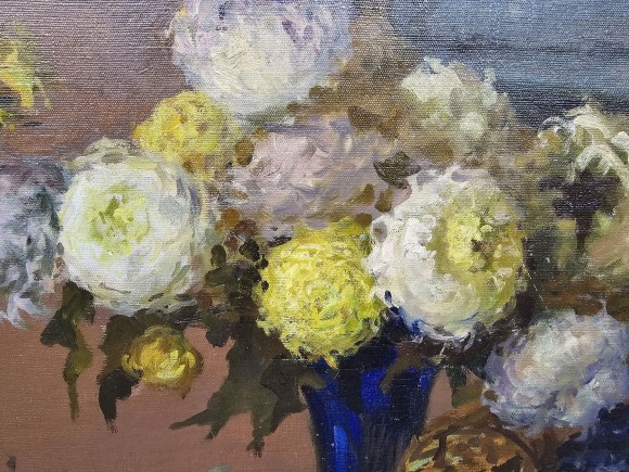 Картина Натюрморт із квітами та виноградом, Художник Костянтин Ломикін