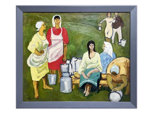 Картина В селе, художник Малышев Геннадий