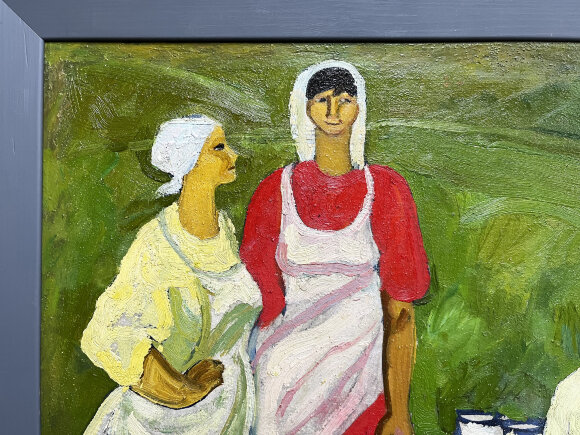 Картина В селе, художник Малышев Геннадий