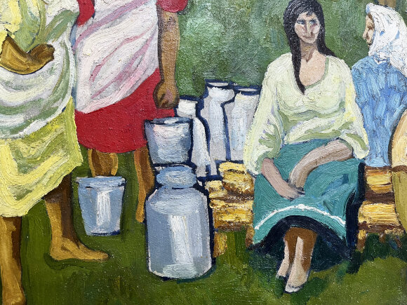 Картина В селе, художник Малышев Геннадий