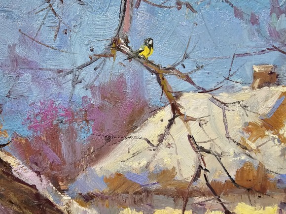 Картина Стайка синичок, художник Ступка Сергій - продано 