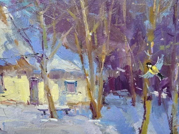 Картина Стайка синичок, художник Ступка Сергій - продано 