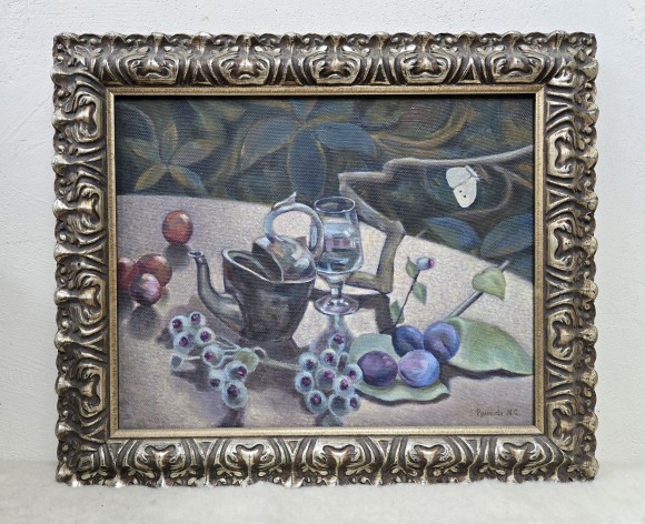 Картина Натюрморт с бабочкой, художник Румянцева М.С. - продано