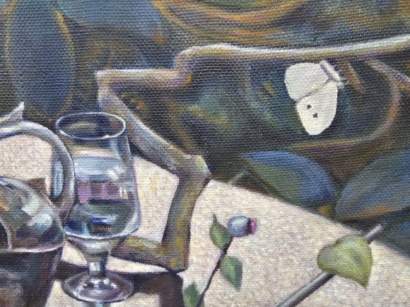 Картина Натюрморт с бабочкой, художник Румянцева М.С. - продано