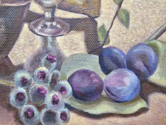 Картина Натюрморт с бабочкой, художник Румянцева М.С. - продано